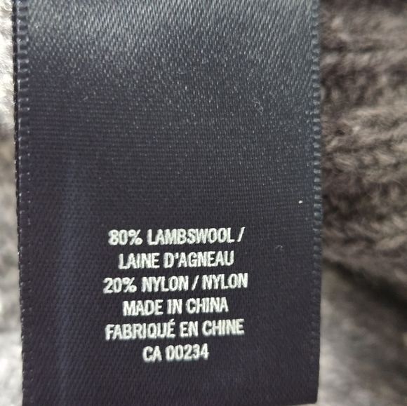 HUDSON NORTH Lambswool Blend Grey Shawl Collar Sweater. Size Mens XL - Picture 8 of 10